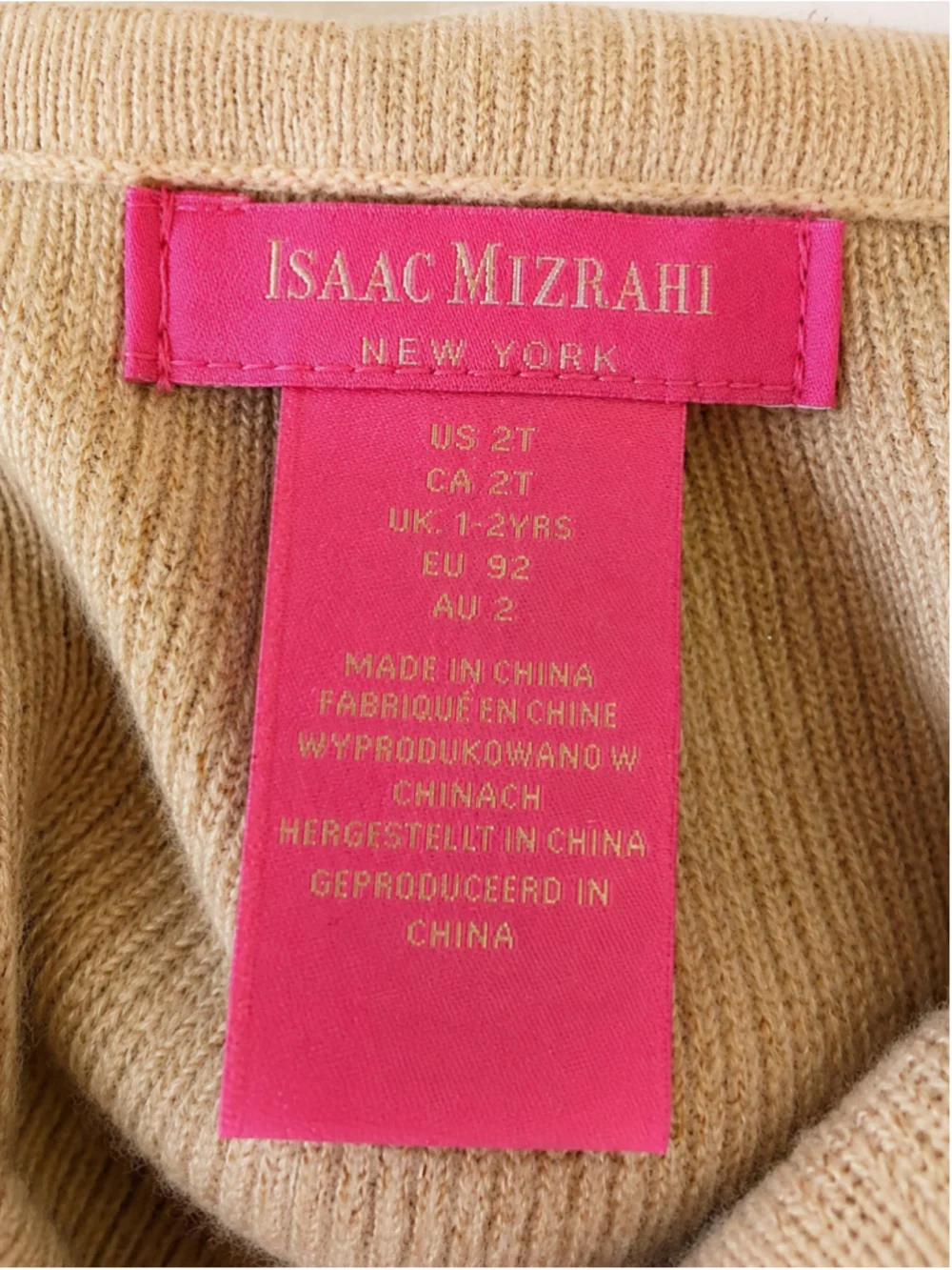 Isaac Mizrahi Toddler Girls Jacquard Sweater & Chevron Skirt Set – Size 2T